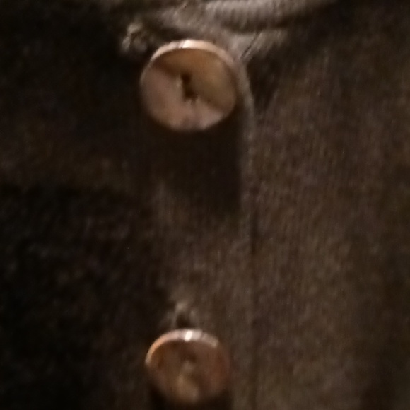 FINAL PRICE United Knitwear black l/s cotton sweater w side slits saggy pockets - Picture 13 of 14